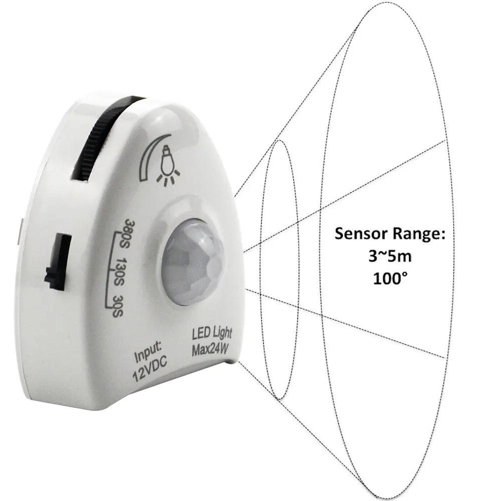 KIT 2 x Sensor Movimiento Dimmer +1,5m Tira LED - V-TAC