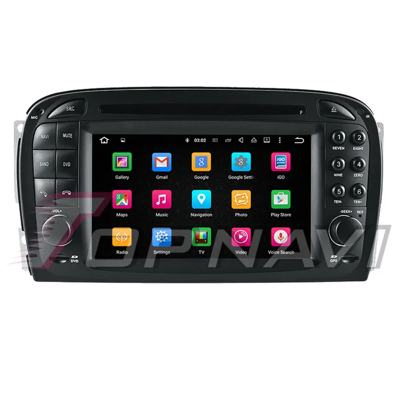 TOPNAVI Android 10 0 Восьмиядерный автомобильный DVD мультимедийный плеер для Benz SL R230 (2001 2002