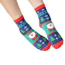 Korean Harajuku Women and Men Cartoon Tube Socks Funny Japanese Christmas Snowman Pattern Socks Cotton Sock #OR