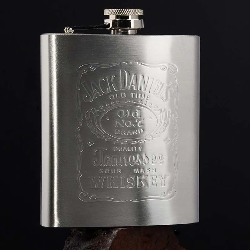 

Portable 7 oz Stainless Steel Hip Flask Bottle Embossed Printing Vials Flagon Whiskey Mug Wisky Bottle Can CCCP