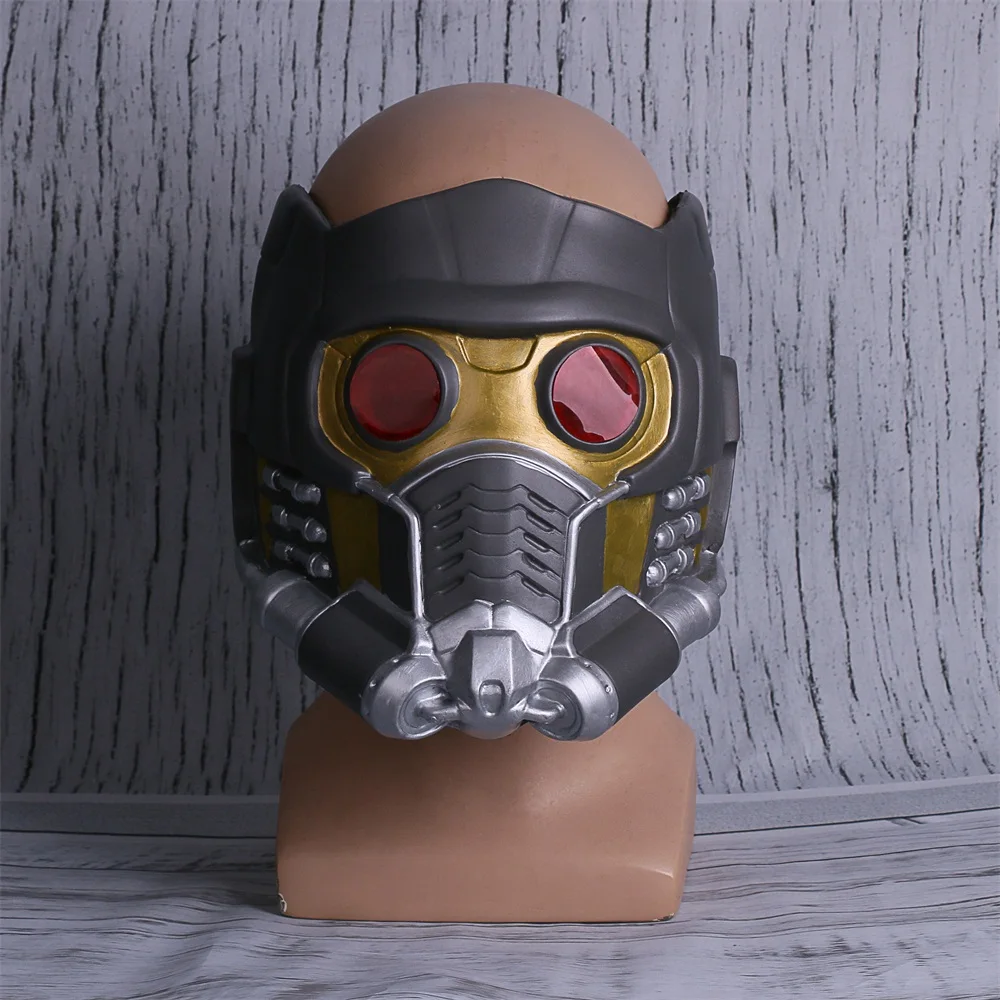 Cosplay Star Lord LED Helmet Latex Avengers Infinity War Quill LED Mask Superhero Props Halloween Party (8)
