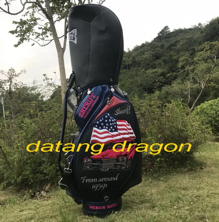 Оригинальная сумка для гольфа datang dragon SHERIFF USA flag Premium американская сумка черного цвета сумка для гольфа