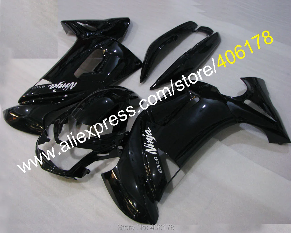 Дешевые черные обтекатели комплект для ER-6F 2006-2008 2006 2007 2008 06 07 08 Ninja 650 мотоцикл обтекатель фитинг