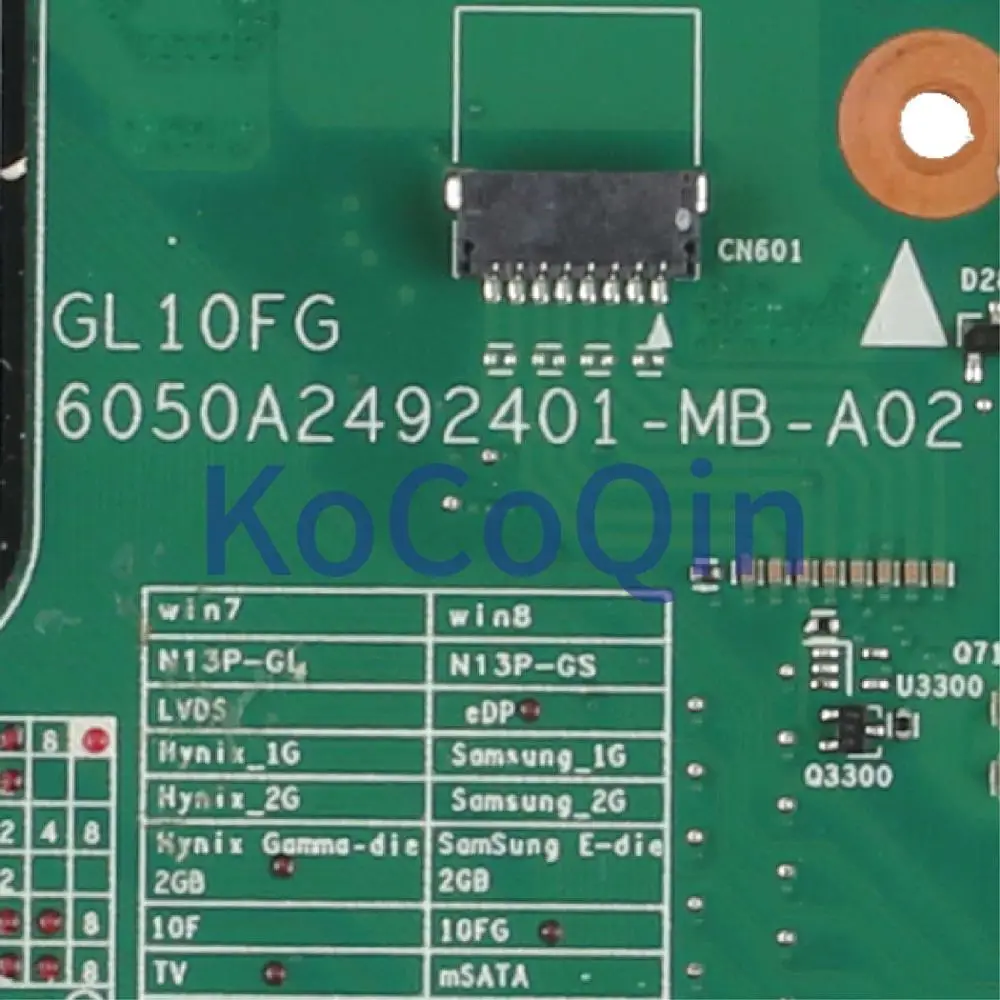 KoCoQin Laptop motherboard For TOSHIBA Satellite P870 P875 Mainboard V000288050 6050A2492401-MB-A02 N13P-GL-A1 SLJ8E