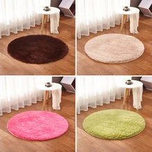 Мягкий пушистый круглый ковер для гостиной, ковер для килим, искусственный мех, ковер для детской комнаты, Длинные Плюшевые коврики для спальни, ворсистый ковер