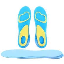 Silicone Insoles Elastic Damping Cushion Insole Health Men’s Lady Pain Relief Military Soft Insole Foot Pad 2016