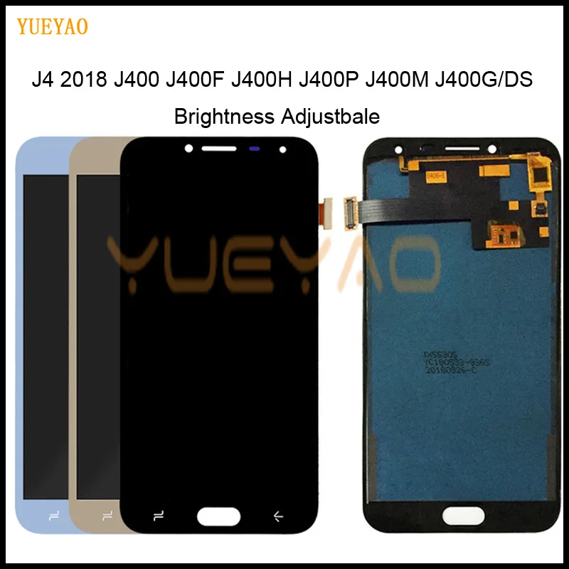 

Brightness Adjustbale J4 2018 LCD For Samsung Galaxy J4 J400 SM-J400F J400H J400G/DS LCD Display Touch Screen Digitizer Assembly