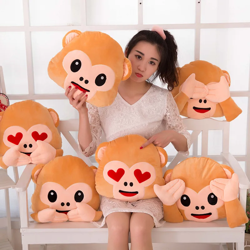 

almofada cojin emoticon plush monkey pillow in cushion plush pillow decorative pillows