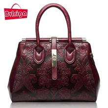 BVLRIGA marcas bolso de cuero Genuino bolso retro bolsas mensajero de las mujeres de lujo bolsos de las mujeres bolsos de diseñador de las señoras de cuero real