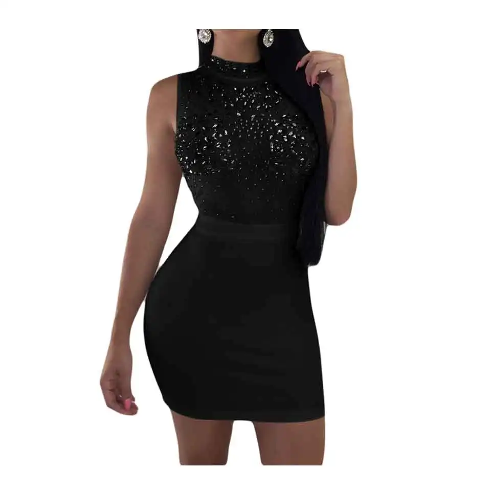 Summer Women Dress 2019 V-neck Retro Party Dress Loose Long Dress Hot Sale Sleeveless Casual Dress (3)
