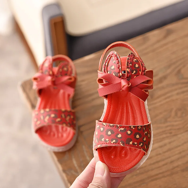 

2019 Summer New Children's Princess Sandals Girls Bow Soft Bottom Beach Shoes Toddler Kids Student Casual Sandals
