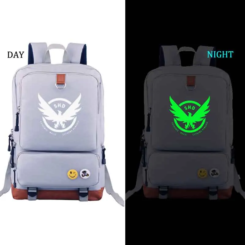 style4 gray THE DIVISION noctilucous школьная сумка игровой Рюкзак Студенческая Школьная Сумка Повседневный рюкзак для мужчин и женщин рюкзак для ноутбука рюкзак - Цвет: style4 gray