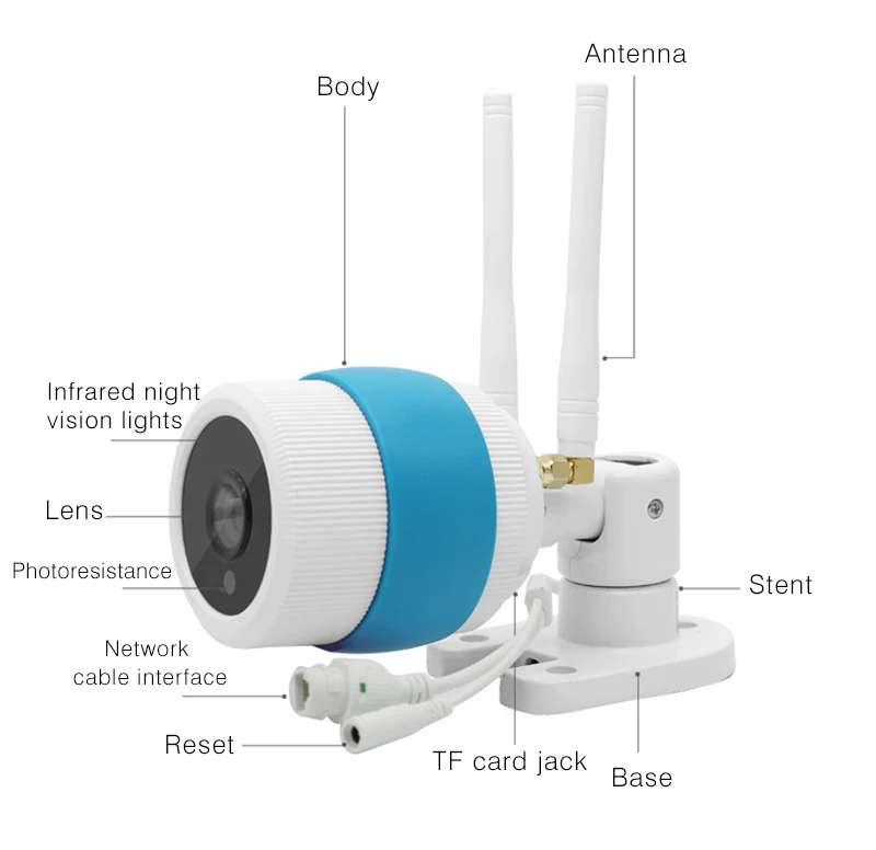 Outdoor IP66 Waterproof CCTV Security Surveillance IP Camera Wireless Wifi Bullet Camera with IR Night Vision Up to 64GB SD Card Outdoor IP66 Waterproof CCTV Security Surveillance IP Camera Wireless Wifi Bullet Camera with IR Night Vision Up to 64GB SD Card