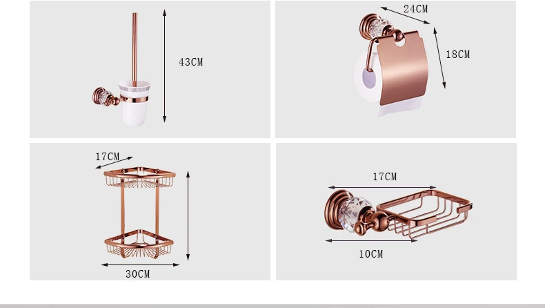 Розовое золото Кристалл стеллаж для полотенец набор полотенец бар Европейский стиль подвесная полка для ванной набор кристальных аксессуаров для ванной