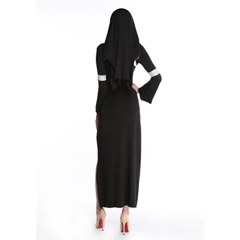 Deluxe Nun Women Sexy Halloween Costumes Hot Sale Naughty Nun Fancy Dress Costume Sexy Costumes Women Halloween L15316 (4)