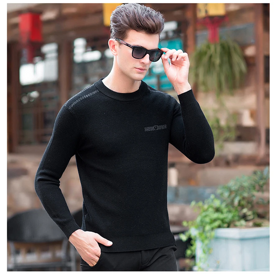 mens pullover sweaters Simple style wool O neck sweater jumpers Autumn Thin male knitwear 6 colors