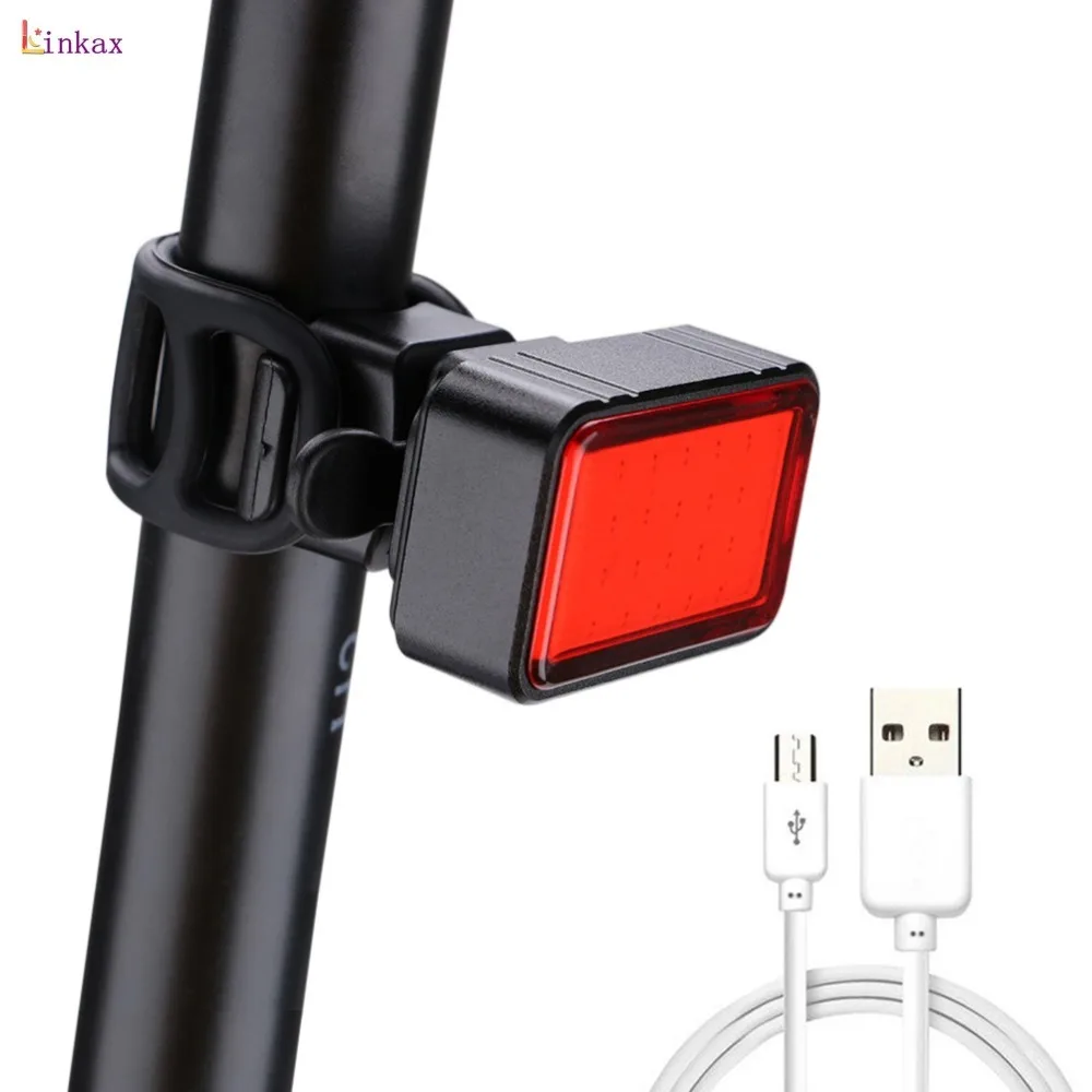 USB Charging Bicycle Light 100 Lumens 3 Light Modes Red Light Built in