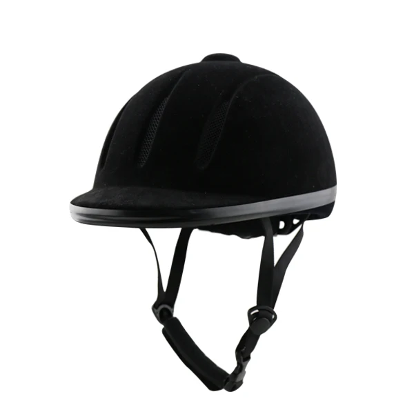 Hot sale Equestrian helmet velvet horse riding helmet black four size
