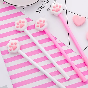 

1 Pcs 0.38mm Kawaii Plastic Ink Creative Gel Pen Cartoon Cat claw Neutral Pens For School Writing Office Supplies Pen Stationery