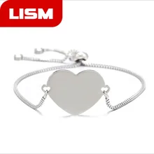 

Fashion Jewelry Charming Heart Bracelets & Bangles For Women Girls Gold Silver Color Metal Bracelets Statement Jewelry Wholesale