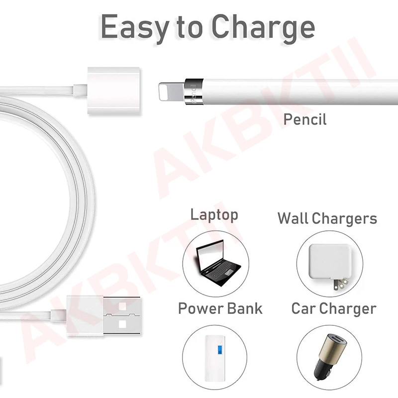 AKBKTII USB зарядное устройство для Apple Pencil Кабель зарядного устройства Шнур iPad