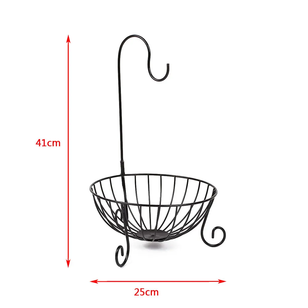 Кухня металлическая корзина для фруктов Съемная банан Вешалка, держатель, крюк организатор
