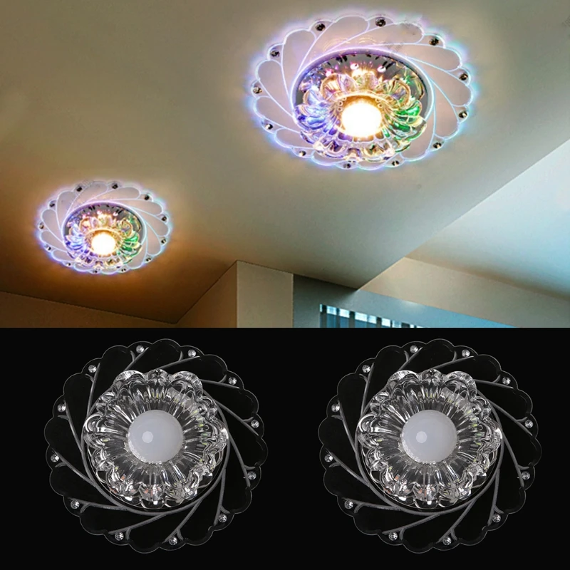 

5W Ceiling Lights Peacock Style LED Round Aisle Entrance Hallway Sconce Light Ming Installed