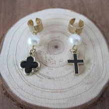 2 шт. черный крест четырехлистный клевер дредлок висячий зажим дредлок бусина манжета