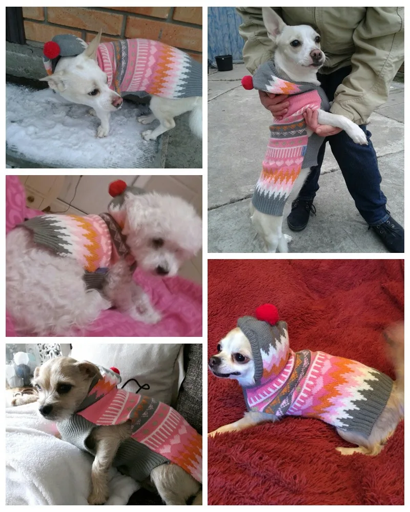 Рождественский свитер для собаки пальто-джемпер Рождественская теплая одежда для собак свитер со щенком мягкая одежда для маленьких собак таксы XXS-L