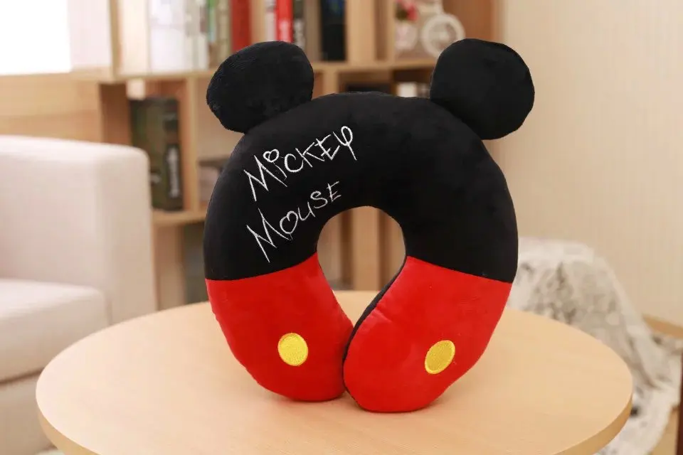 mickey 1pc Милая мягкая плюшевая мультяшная аниме персонаж Микки/Минни подушка для головы и шеи u-образная форма, креативный портативный удобный автомобиль подарок для путешествий - Цвет: mickey 1pc