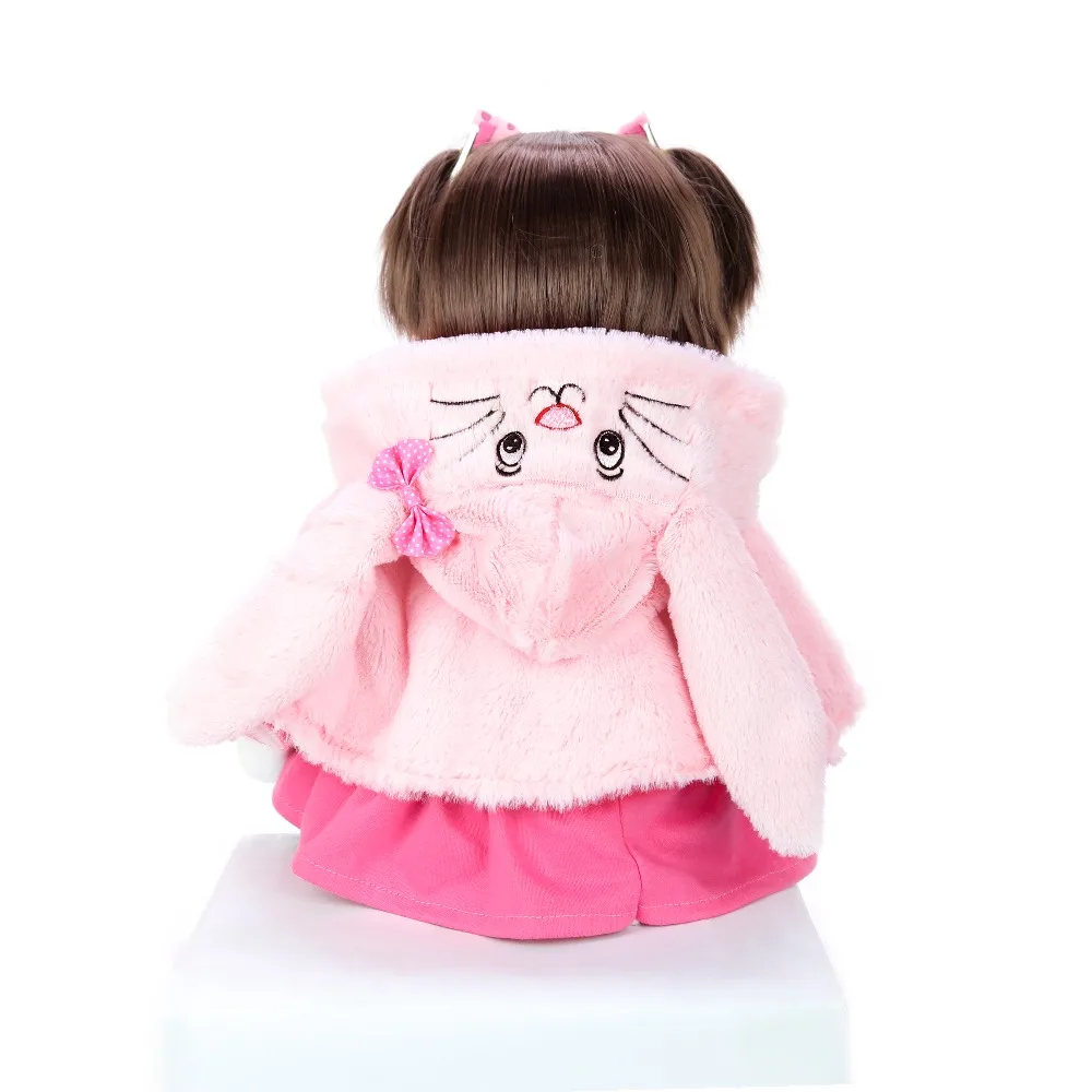 Силиконовая кукла bebes reborn 55 см с изображением улыбки для девочек игрушки