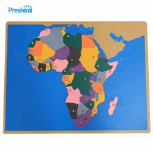 Детская игрушка головоломка Монтессори Африка Карта обучение и образование Раннее Образование Дети игрушки Brinquedos Juguetes