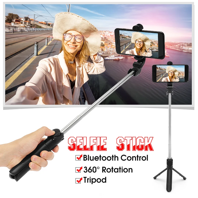 

Mini bluetooth Selfie Stick Foldable Handheld Tripod Monopod Remote Control Live Streaming Holder Stand for iPhone for Xiaomi