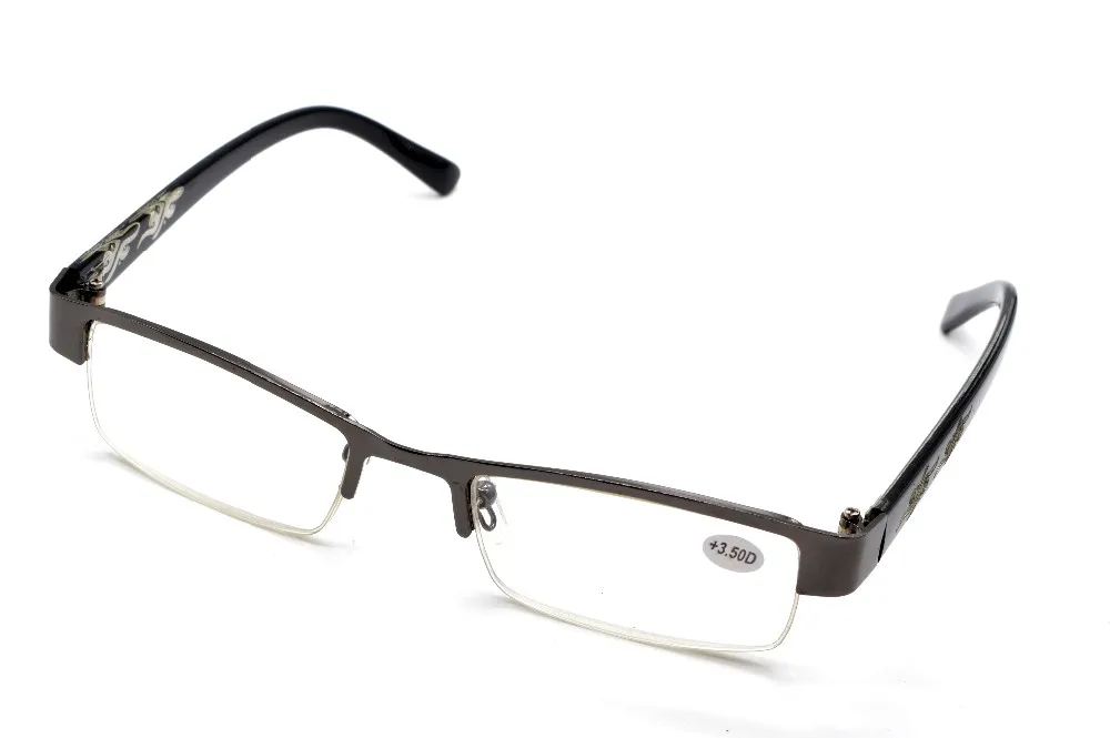 

MEN STANDARD GUNMETAL FLAME VEIL HALFRIMMED Frame Spectacles Custom Made prescription lens myopia glasses Photochromic -1 to -6