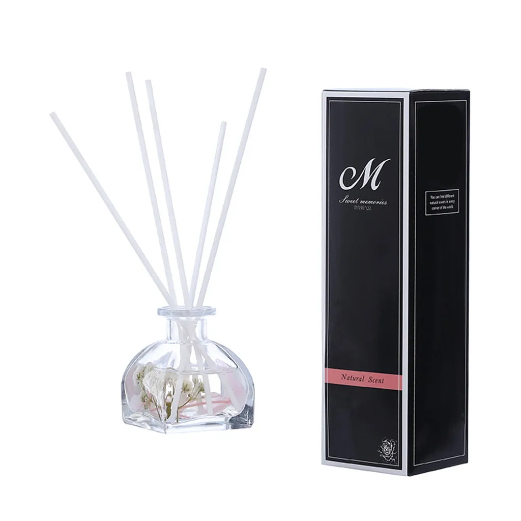 

Reed Oil Diffusers with Natural Sticks, Glass Bottle and Scented Oil 60ML Aromatherapy Air fragrant Soothe stress #12/6