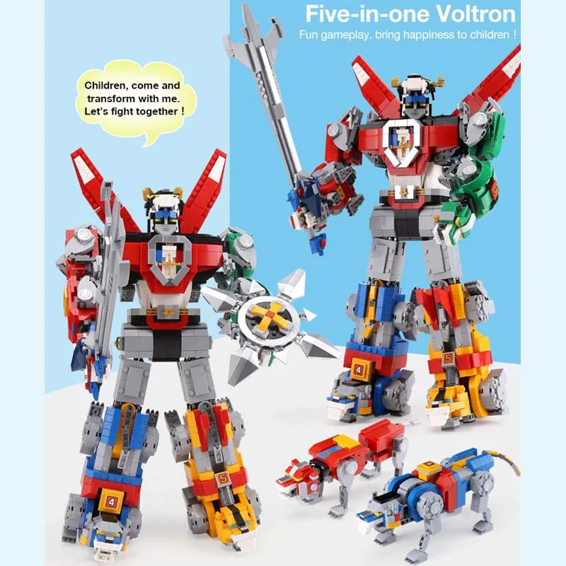 

SY1130 Ideas Series 5 in 1 Voltron Defender of The Universe Model Building Block Toys Children brinquedos Gift