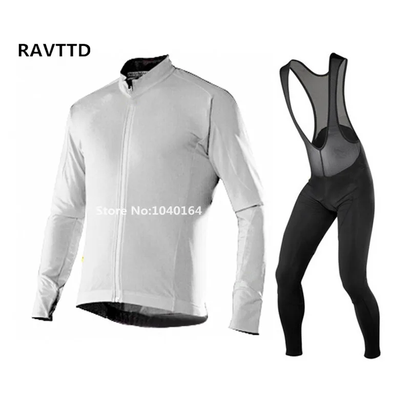 New White Winter Fleece Cycling jersey long sleeve Cycling Clothing