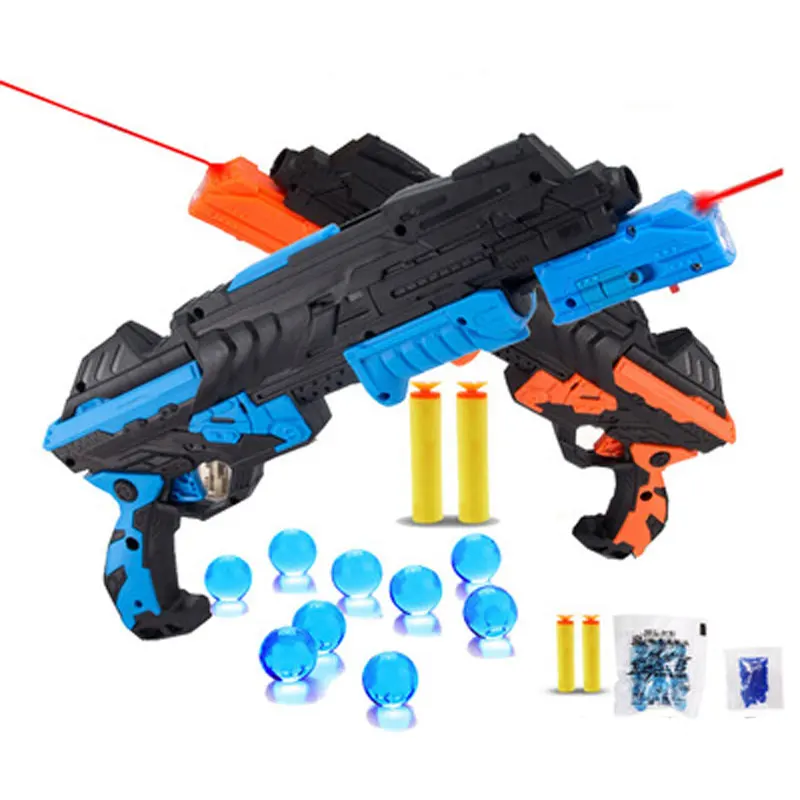 Dropshipping Crystal Bullet Gun Toy 2 Colors Long Range Infrared Ray Soft Bullet Water Bullet Double Mode For Kids Toy Gift