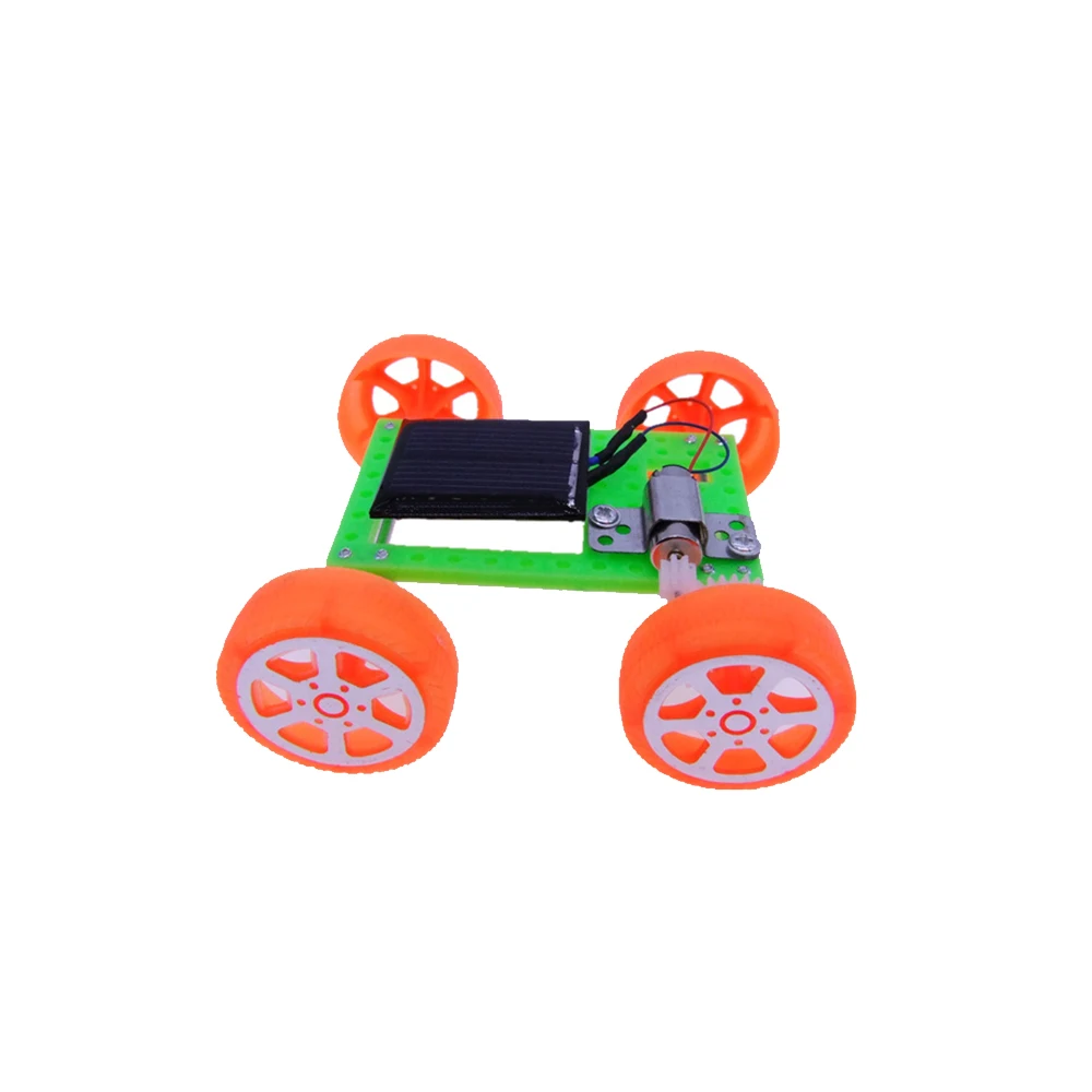 Шт. 1 шт. Мини четыре колеса панели солнечные привод автомобиля пластик шестерни коробка передач модель изготовления DIY ребенок игрушка