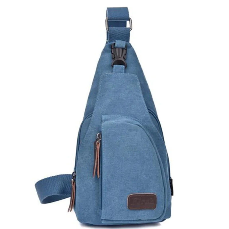 Новые нагрудные сумки, модные мужские холщовые сумки через плечо, мужские повседневные сумки через плечо, высокое качество, сумка на плечо для телефона, маленькая квадратная сумка - Цвет: samll blue