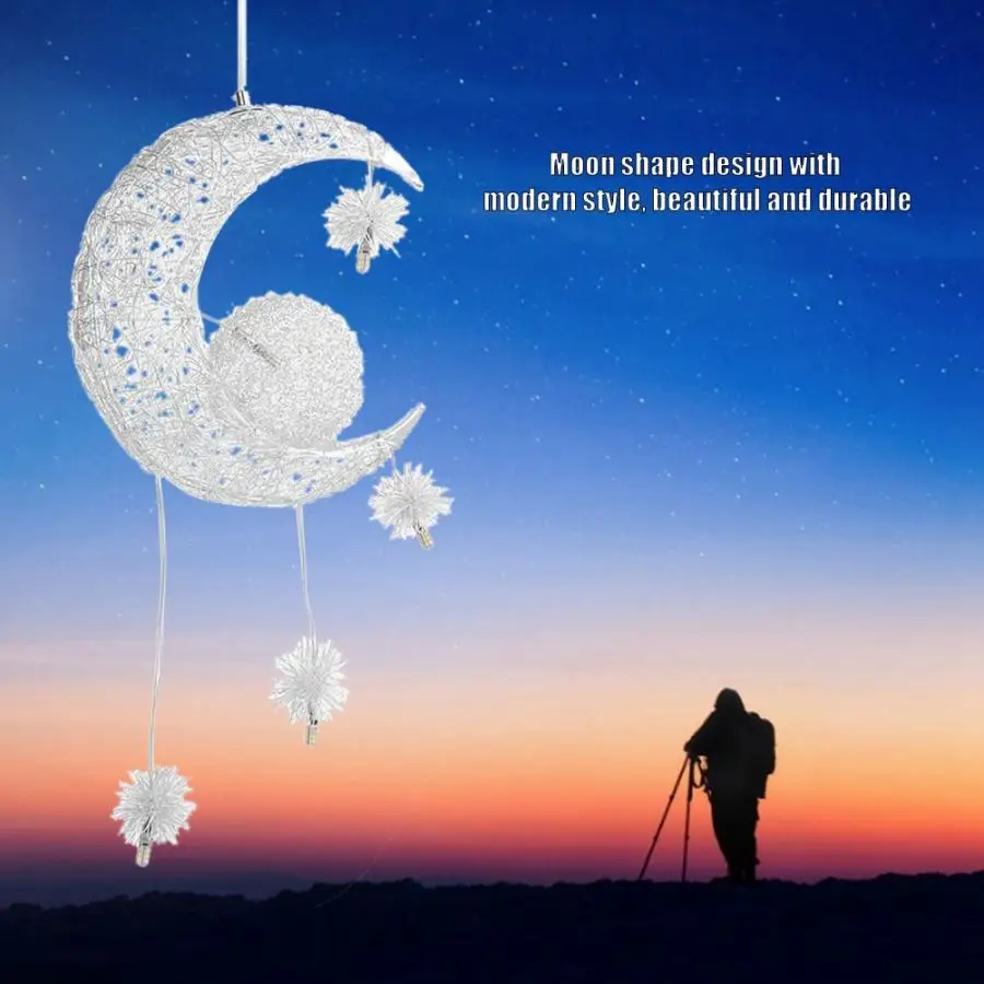 

Modern Pendant Light 220V G4 5*1.5W Moon Shape LED Pendant Light Modern Style White for Room Study Cafe