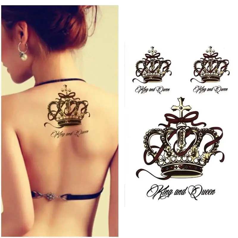 Black King Luxury Crown Tattoos Women Arm Sticker Waterproof Temporary Tattoo Flash Body Art Painting Queen Crowns Sex Products - AliExpress