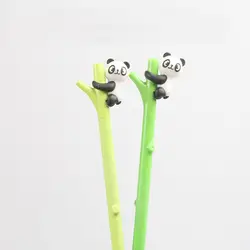 24 шт. Милый Панда зеленый бамбук гелевая ручка 0,5 мм шариковая Черный цвет чернил ручки для написания канцелярия Школьные поставки A6796