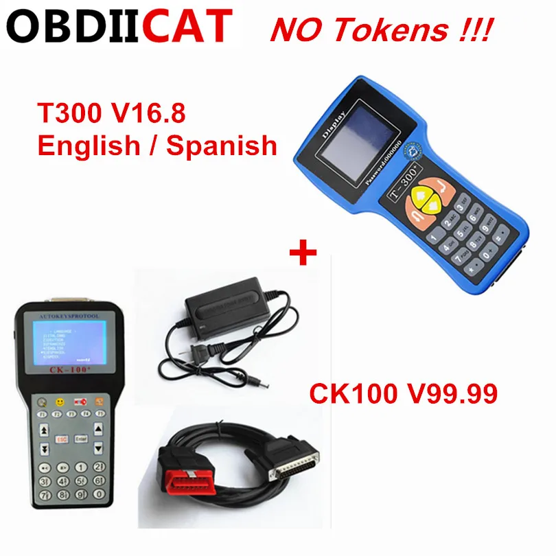 

DHL free!! V16.8 T300 auto Key Programmer + CK100 v99.99 NEW Generation Of SBB key programmer diagnostic tool
