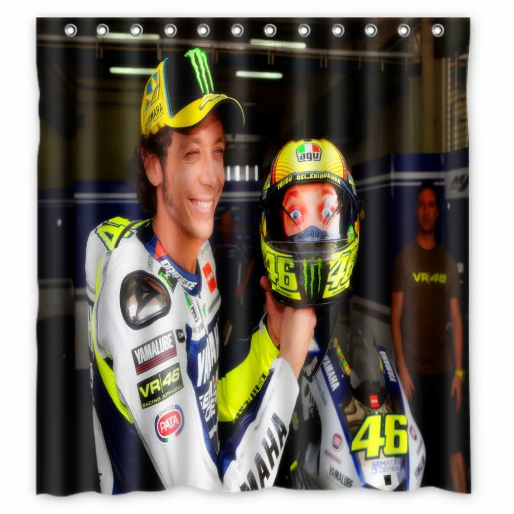 

Vixm Home Racing Driver Shower Curtains Valentino rossi Bathroom Curtains 66x72 inch
