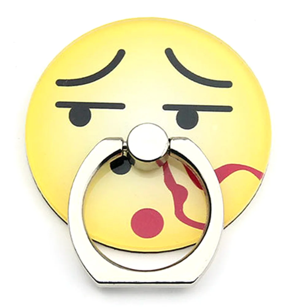 Акриловый рисунком улыбающегося лица Нос вертикальный средний палец мобильный телефон кольцо кронштейн для IPhone6S 7 8 P Xs Max Xr - Цвет: 1