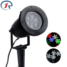 ZjRight Waterproof Moving Snow Laser Projector Lamps Snowflake LED Stage Light For Christmas Party Light Garden Lamp Outdoor