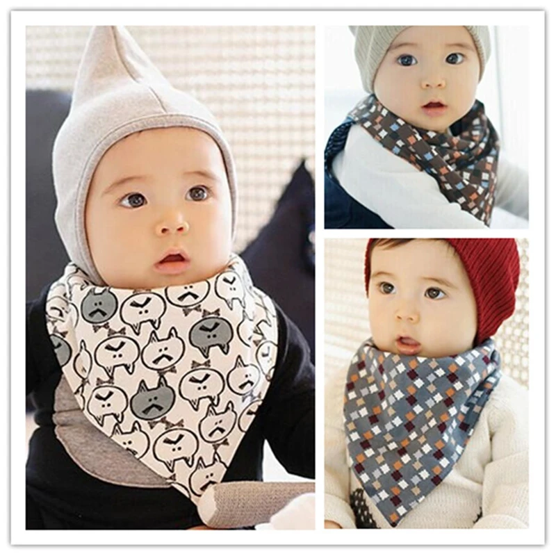 3PCS 2018 Cotton Baby Bibs Clothing Towel Scarf Bandana Baby Boy Girl Bib Baby Stuff GMZ56