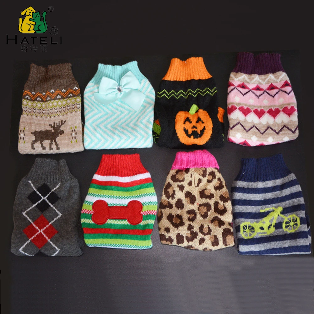 

Hateli Small Medium Large Pet Winter Sweater Dog Warm Pullover Cat Knitwear Clothes Big Dogs Sweaters Puppy Knit Costume fo Cats