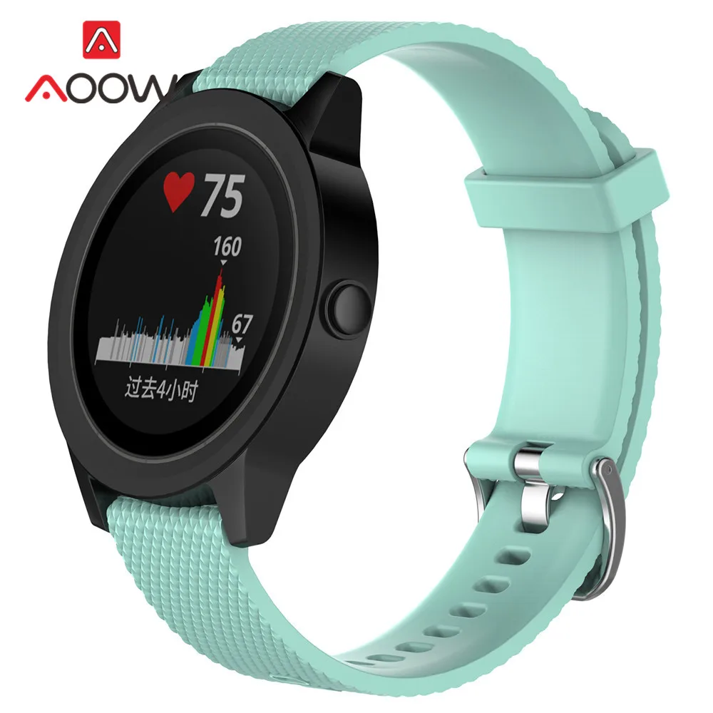 20 мм силиконовый ремешок для наручных часов Garmin Forerunner 245 M/vivoactive 3/vivomove HR samsung Galaxy Активный 42 мм браслет ремешок